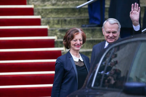 FRANCE, Paris: Handover ceremony at the Foreign Ministry on February 12, 2016 in Paris             