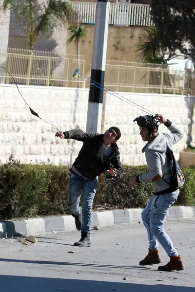 Palestinian Israel Clashes West Bank — Stock Photo, Image