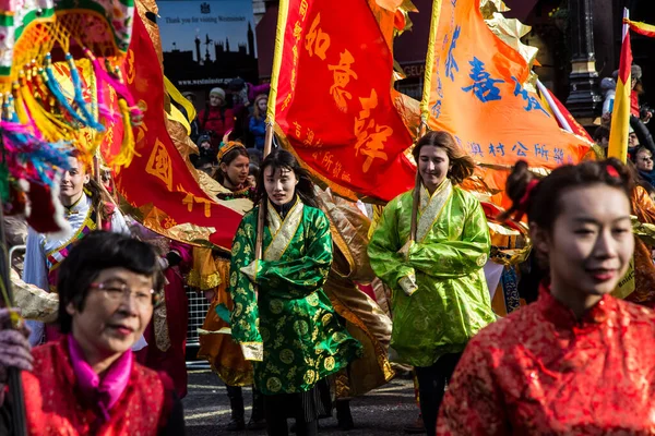 Lidé Slaví Čínský Nový Rok Londýně — Stock fotografie