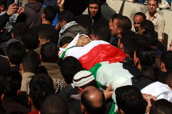 Palestinian Israel Conflict People Funeral — Stock Photo, Image
