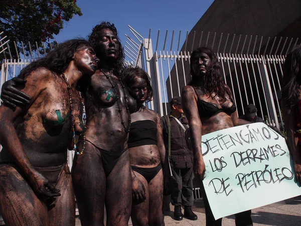 Demo Watercrisis Emergeneesmiddelen Voor Sanitatie Peru — Stockfoto