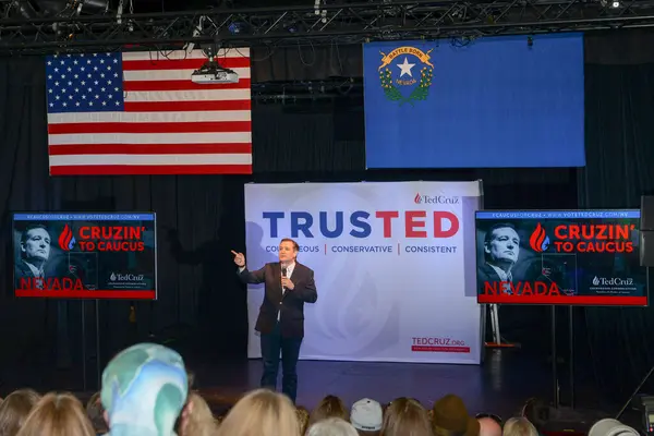 Eua Carson City Candidato Presidencial Republicano Senador Ted Cruz Faz — Fotografia de Stock