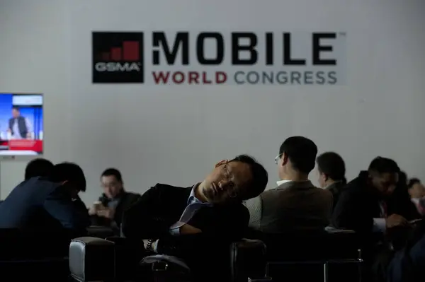 Мобільний Всесвітній Конгрес Барселоні Лютого 2016 Року Мобільний Всесвітній Конгрес — стокове фото