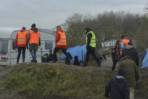France Calais Jungle Migrants — Stock Photo, Image