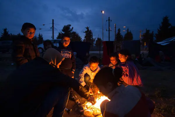 Grækenland Macedonien Camp Migranter Idomeni Europa - Stock-foto