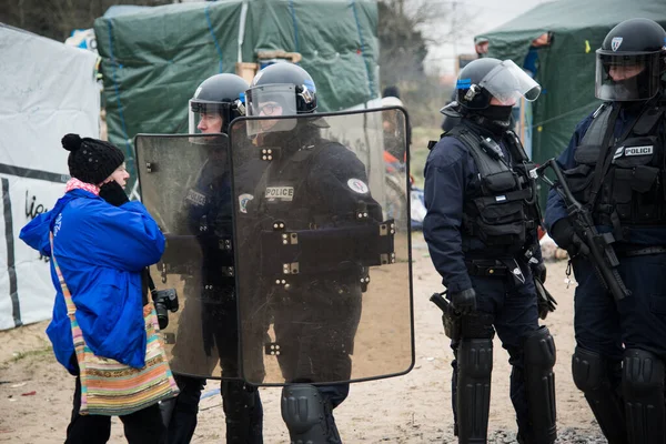 Francia Calais Marzo 2016 Campo Profughi Migranti Della Giungla Nella — Foto Stock