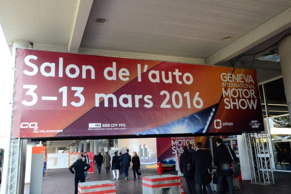 Switzerland Genebra Salão Internacional Automóveis Genebra Março 2016 Evento Abrirá — Fotografia de Stock