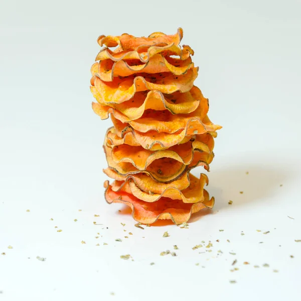 Sweet Potato Chips Närbild — Stockfoto