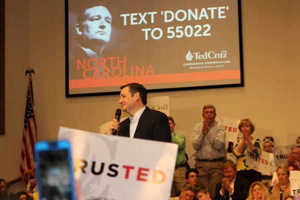 United States Kannapolis Texas Senator Republican Presidential Hopeful Ted Cruz — Stock Photo, Image