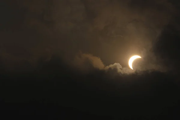 Malaysia Puncak Alam General View Shows Partial Solar Eclipse Puncak — Stock Photo, Image