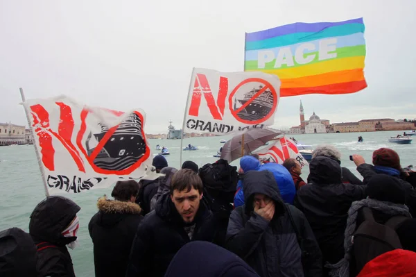 Protest President Day Italy Venice — Stock Photo, Image