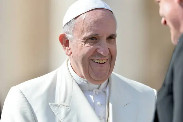 Vaticano Abril 2016 Papa Francisco Asiste Audiencia Jubilar Plaza San —  Fotos de Stock