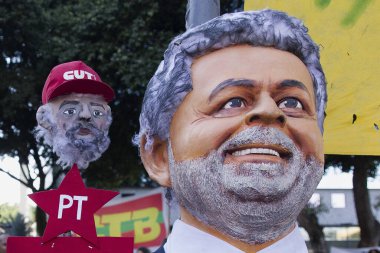 BRAZIL, Sao Paulo: Brezilya 'nın eski cumhurbaşkanı Luiz Ignacio Lula da Silva aleyhinde 20 Mart 2016' da binlerce protestocu gösteri yaptı