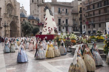 Valencia, İspanya 'da Las Fallas Festivali   