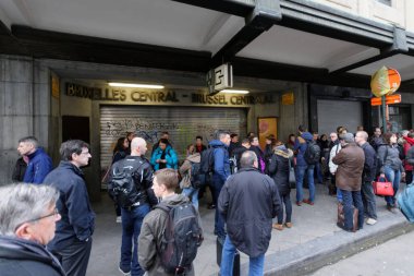 BELGIUM, Brüksel: Belçika başkentine yapılan saldırıların ardından 22 Mart 2016 