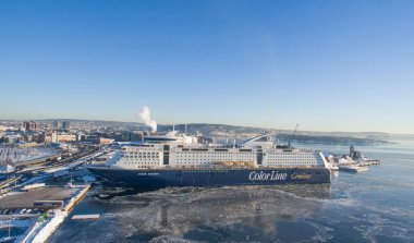Colur Fantasy cruise boat in harbor