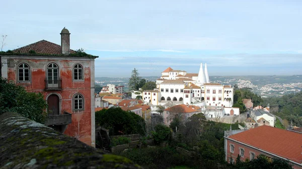 Detalhe Edifício Antigo Sintra Portugal — Fotografia de Stock