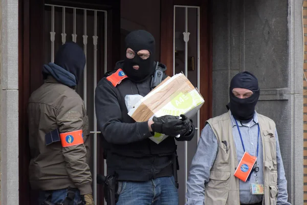 Francia Neuville Ferrain Gli Agenti Polizia Francesi Controllano Veicoli Confine — Foto Stock