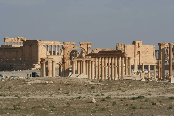 Syria Palmyra Április 2010 Romok Ókori Város Palmyra Található Oázis — Stock Fotó