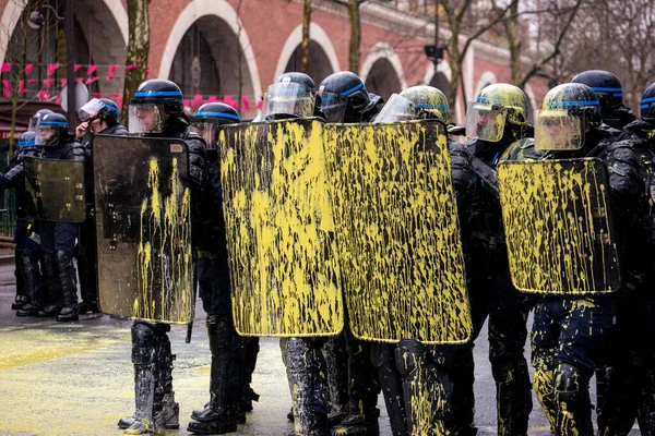France Paris People Labour Protest — Stock Photo, Image