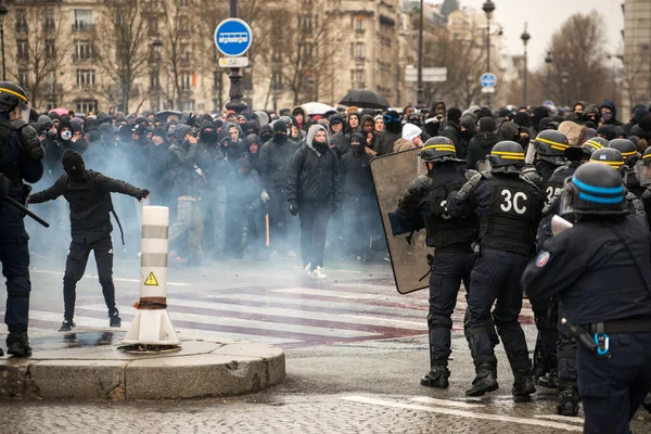 Francia Parigi Diritti Sulla Dimostrazione Del Lavoro — Foto Stock