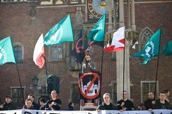 Poland Demo Islam Migrants — Stock Photo, Image