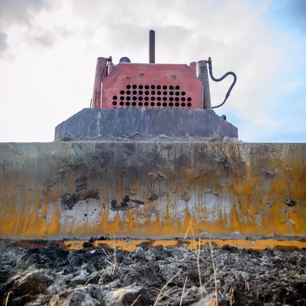 Kazıcı Kazıcı Soyutlama Alanı Üzerinde Çalışıyor — Stok fotoğraf