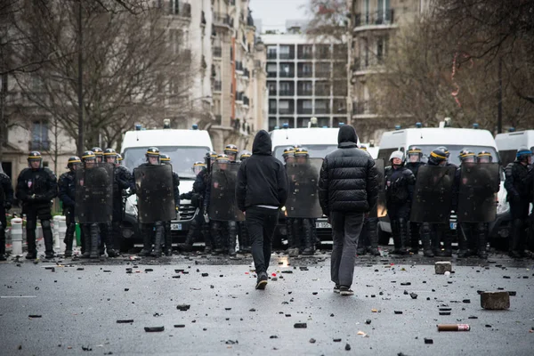 프랑스 군중들 폭동을 일으켰다 — 스톡 사진