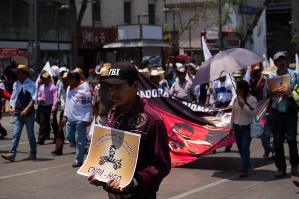 México Cidade México Centenas Marcham Pela Cidade México Abril 2016 — Fotografia de Stock