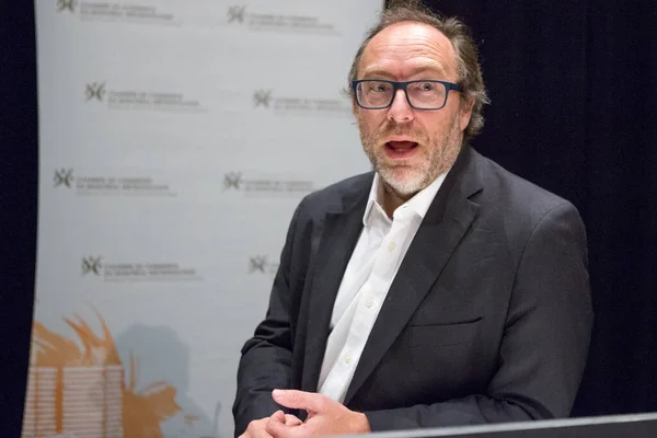 Canada Montréal Cofondateur Américain Encyclopédie Ligne Jimmy Wales Entrepreneur Wikipédia — Photo