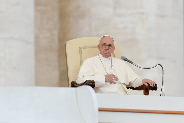 Vatican Rome Une Foule Regarde Pape François Monter Dans Pape — Photo