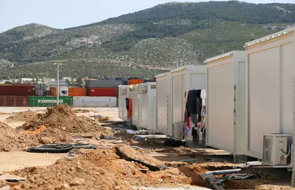 stock image Skaramagas camp in Athens, Greece 