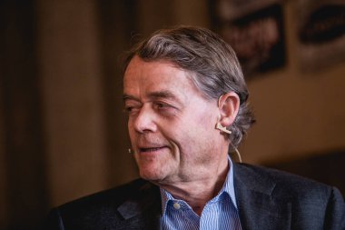 Knut Hartwig, Torbjrn ve Johan Johansson 'un fotoğrafları Norveç, Oslo' daki Kafe Christiania 'da Mellommannen kitap lansmanı.