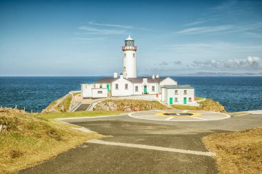 Fanad Head deniz feneri arka planı 