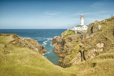 Fanad Head deniz feneri arka planı 