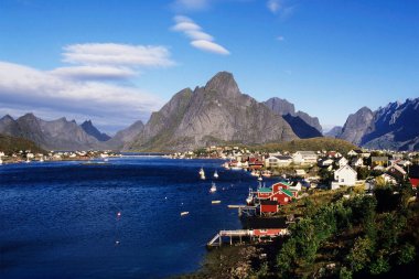 Lofoten adalarının güzel manzarası