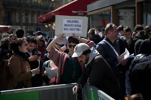 France Paris Les Personnes Concernant Protection Travail — Photo