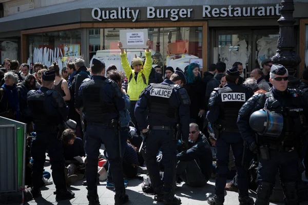 France Paris People Labour Protest — Stock Photo, Image