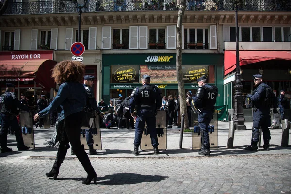 França Paris Pessoas Proteste Trabalho — Fotografia de Stock