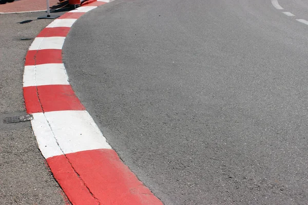 Motoros Verseny Aszfalt Járdára Monaco — Stock Fotó