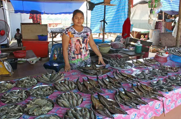 Mercado Peixe Estrada Tailândia — Fotografia de Stock