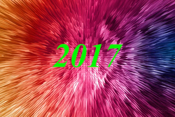 Projeto Abstrato Bonito Fundo Colorido Feliz Ano Novo 2017 — Fotografia de Stock