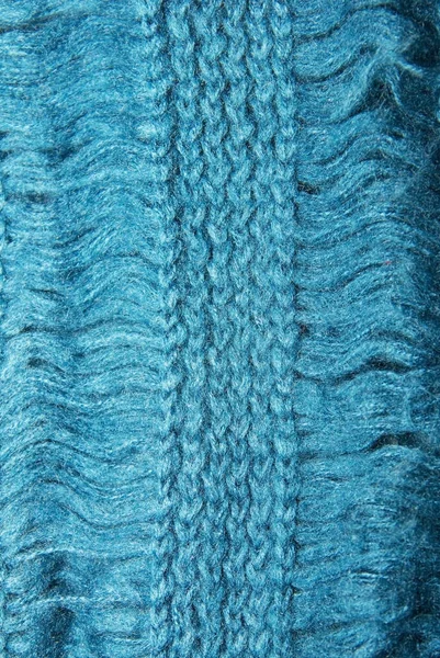Kék Kötött Sál Mohair Kötögetni Textúra — Stock Fotó
