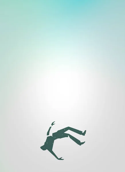 Man Falling Design Background — Stock Photo, Image