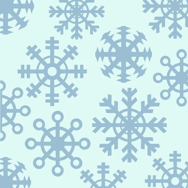 Snöflingor Blå Bakgrund — Stockfoto