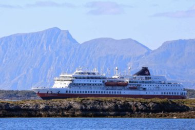 Norveç 'teki Bayan Finnmarken yolcu gemisi.