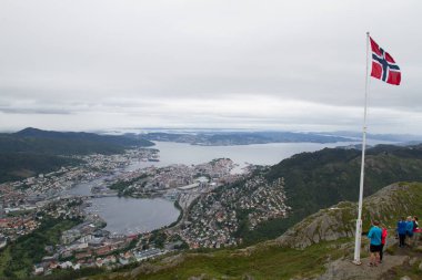 Norveç 'te Bergen' in havadan görünüşü