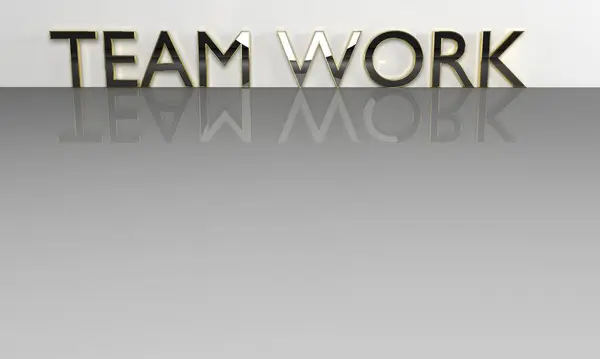 Teamwork Text Lettering — 图库照片