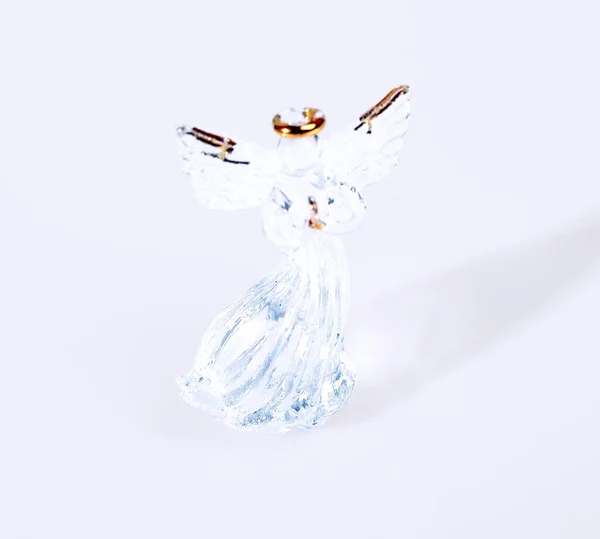 Crystal Angel White Background — Stock Photo, Image