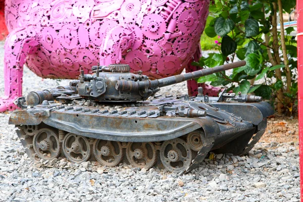Military Tanks Made Steel Hun Lek Korat Nakhon Ratchasima Thailand — Stock Photo, Image